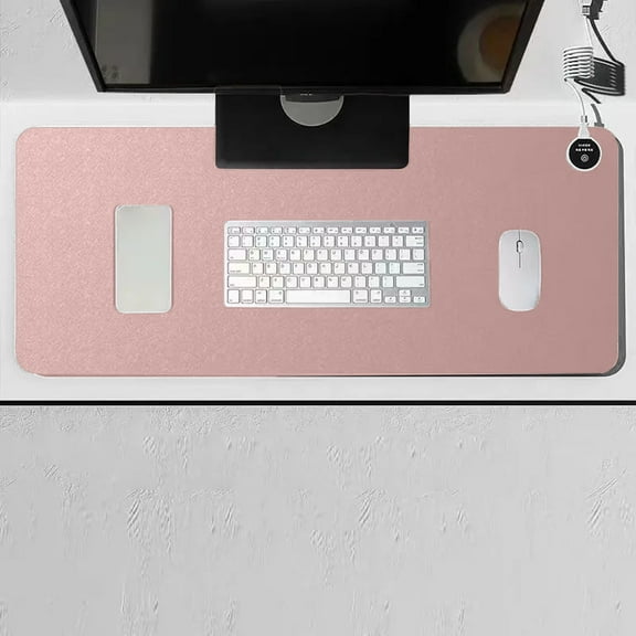 Heated Desk Pad Mouse Pad,3 Heat Settings with 3-Hour Auto Shut-Off Safety Feature,Large Warming Mat for Keyboard Mouse,Gaming Desk Accessory for Cold Weather Office Home Use,Christmas Gift(31*13In)