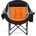 thumbnail image 1 of Heated Double Camping Chair - Extra Wide Heavy Duty Camping Couch with Adjustable Heating  Dual Cup Holder &; Carry Bag  Loveseat Camping Chair for Outdoor  Lawn  Park, 1 of 3