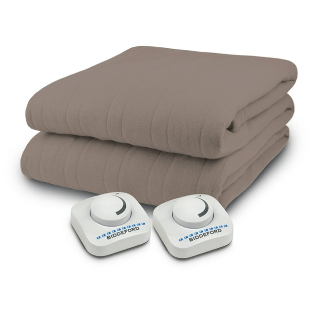 Heated Electric Blanket, Biddeford, Bedding, Queen, Tan