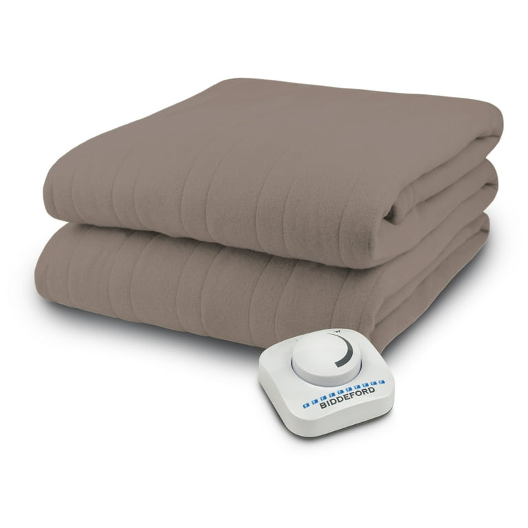 Heated Electric Blanket Biddeford Bedding Twin Tan Walmart
