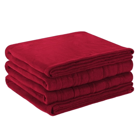 SUNNY HEAT Heated Electric Blanket Full Size 72''x84''- 4 Heat Levels & 10 Hours Auto Off, Fast Heating & Over-Heat Protection, Garnet