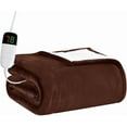 thumbnail image 1 of Heated Electric Blanket Queen Size - 84" x 90" Heating Blanket with Dual Control, 10 Heating Levels & 8 Hours Auto Off, Soft Warm Flannel Blanket, Christmas Birthday Gifts for Senior Grandma, 1 of 9