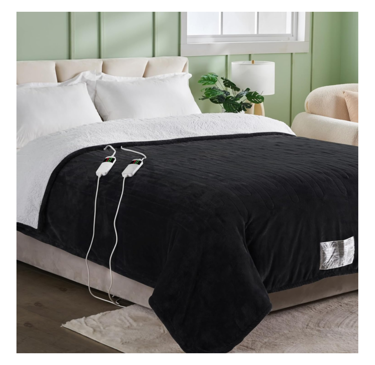 Heated Electric Blanket Queen Size, Heating Blanket with Dual Control