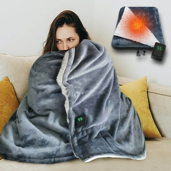 Heated Electric Blanket Shawl,Heating Blanket Heated Throw Blanket ,Heated Poncho,Portable USB Heated Blanket Shawl,Electric Heated Blanket for Outdoors 3 Heating Levels,Camping Heated Blanket