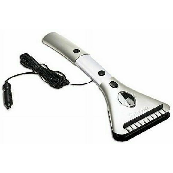 Heated Electric Car Window Snow Ice Scraper LED Light Extendable 12V