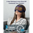 thumbnail image 1 of Heated Eye Mask  - HSA Eligible Cordless Pure Mulberry Silk Eye Mask for Dry Eyes Relief with 3 Adjustable Heat Settings,1500mAh Rechargeable Washable Eye Cover for Travel Sleep Therapy (Navy), 1 of 8