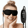 thumbnail image 1 of Heated Eye Mask, Warm Eye Compress for Dry Eyes and Tired Eyes, USB Powered Dry Eye Mask with 3 Heat Levels and Auto Shut Off, Soft Sleep Mask for Relaxation, Travel and Bedtime, 1 of 7