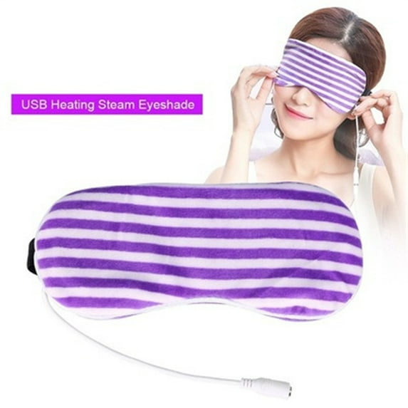 Heated Eye Mask with USB Charging Adjustable Sleep Mask Nighttime Nap Moisturizing Eye Therapy Improve Sleep 3-Temperature Settings