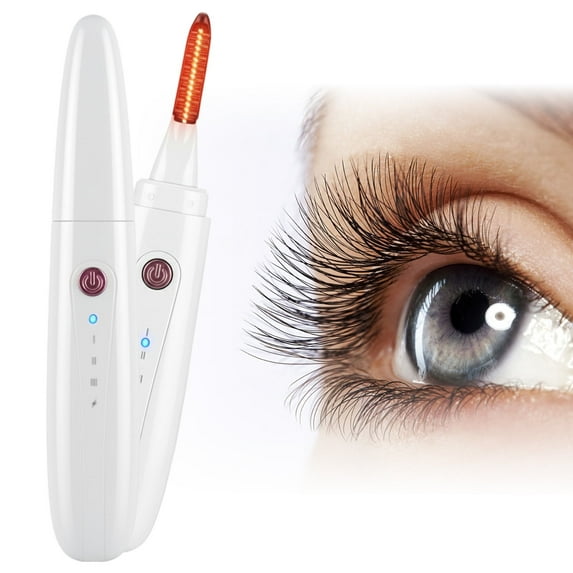 La Vie White Heated Eyelash Curler with 3-speed temperature control and anti-scald groove design