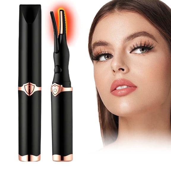 Heated Eyelash Curler, Electric Eyelash Curler for Instant Glam with USB Charging 3 Temperature Modes, 2-in-1 Clip-Type Design Eyelash Styling Tool for Daily Makeup Natural Look for Women