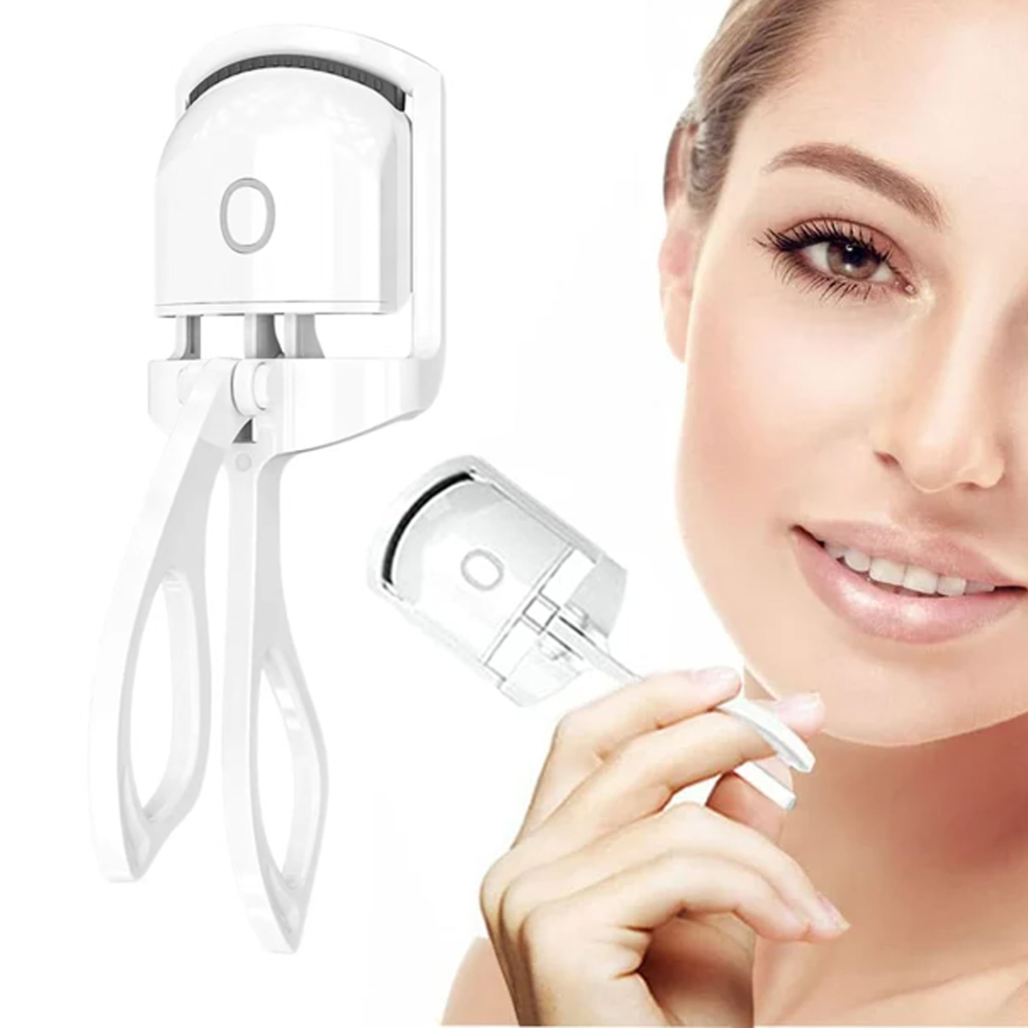 Heated Eyelash Curler, Eye Lash Curling Lashes Makeup Tool Rechargeable, Long-Lasting Heated Lash Curler for Natural Lashes, Portable Lash Shaper with Quick Pre-Heat