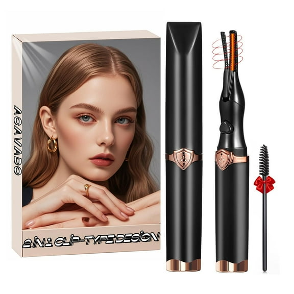 Heated Eyelash Curler - Fast Heat up in 8s - 3 Heat Modes with USB Rechargeable - Electric Eyelash Curlers - Natural Curling 24 Hours Long Lasting, Anti-Burn Eyelid, Black B1 Two squirrels