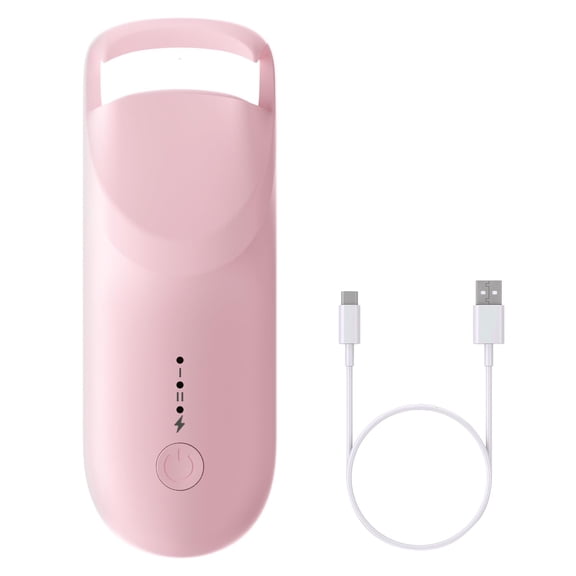 Heated Eyelash Curler,Portable Electric Heated Lash Curler Type-C Rechargeable Travel Eyelash Curlers 2-Level Adjustable Temp and Long-Lasting Natural Curves (Pink)