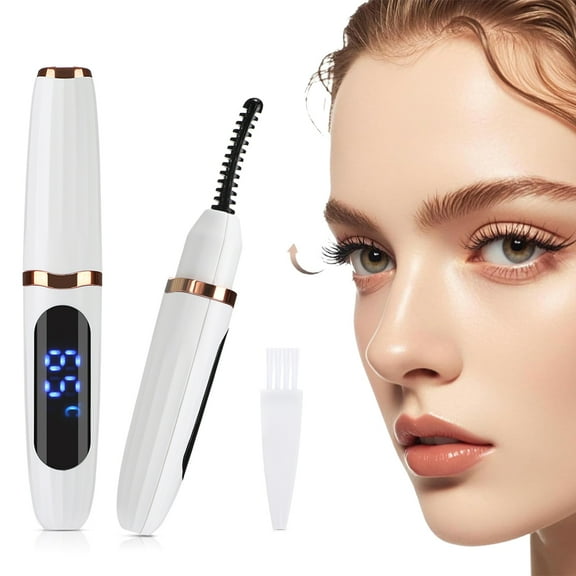 Heated Eyelash Curler, Portable Eyelash Curlers Device with LED,Rechargeable Digital Eyelash Beauty Equipment Natural and Long-lasting Styling for Women