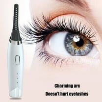 Heated Eyelash Curler,USB Rechargeable Electric Eye Lashes Curling Tool,Mini Portable Electric Eye Makeup White