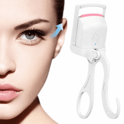 Heated Eyelash Curler for Women, USB Rechargeable Lash Curler for Various Eye Types, Long Lasting Ironing Electric Eyelash Curlers with Silcone Pad