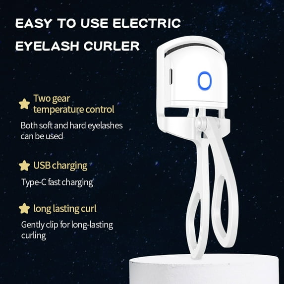 Heated Eyelash Curler under $5! CQCYD USB Rechargeable Eyelash Curler, Heated Eyelash Lift Tool, Portable Electric Lash Curler for Natural Curl