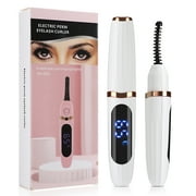 Heated Eyelash Curlers, Electric Eyelash Curler Rechargeable, Heated Lash Curler for Women Natural Eye Lash Curler Makeup Tool with LED Display, 24 Hours Long Lasting