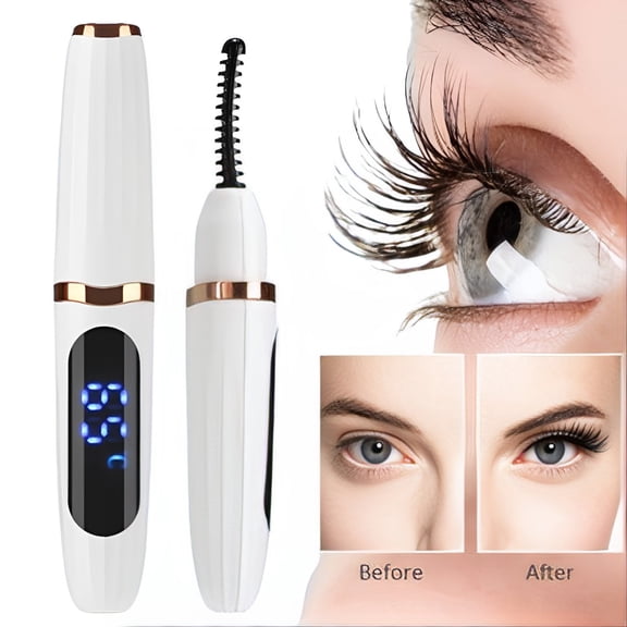 Heated Eyelash Curlers - Electric Eyelash Curler for Makeup Tools, Fast Heat up Within 10s - 24 Hours Long Lasting, with 4 Heating Modes Eyelash Curlers with LED Display, Anti-Burn Mini Lash Curler