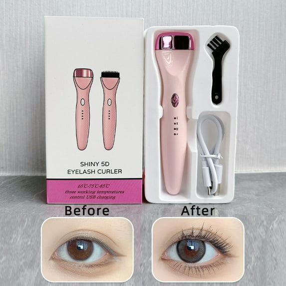 Heated Eyelash Curlers, Electric Eyelash Curler for Women, Rechargeable Heated Lash Curler with 3 Temp Settings, 24 Hours Long Lasting