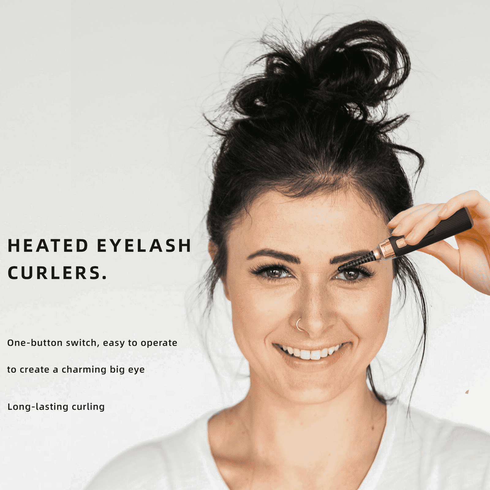 Heated Eyelash Curlers, Electric Eyelash Curlers, Rechargeable Heated Lash Curler with Eyelash Comb for Makeup Natural Curling Eye Lashes