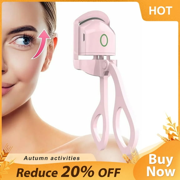 Heated Eyelash Curlers, Heated Lash Curler, Electric Eyelash Curler, Rechargeable Eyelash Curler, Handheld Eyelash Heated Curler (Pink)