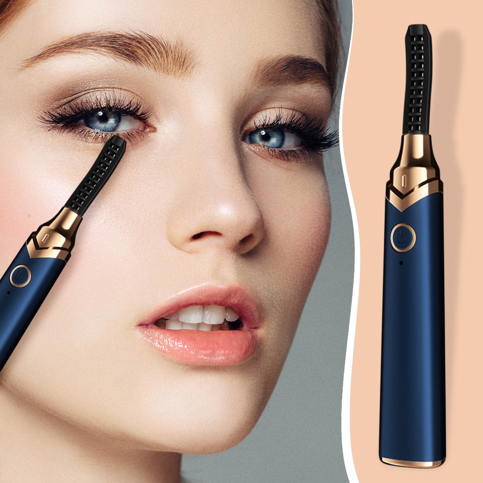 Heated Eyelash Curlers Heated Lash Curler,Rechargeable Heated Lash Curler,Quick Heating,Natural Long-lasting,Eye Beauty Makeup Tools for Women&Girl