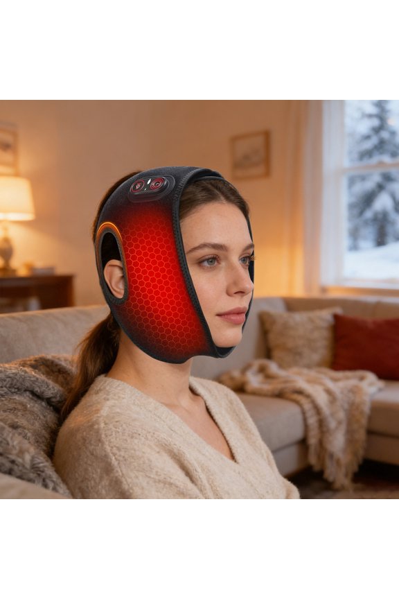 Heated Facial Band for Outdoor Use with Rechargeable Power and Adjustable Temperature Portable Warming Gear for Cold Weather