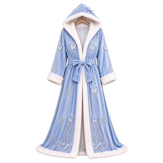 Heated Fairy Tale Princess Hooded Robe for Women, Plush Sherpa Lined ...