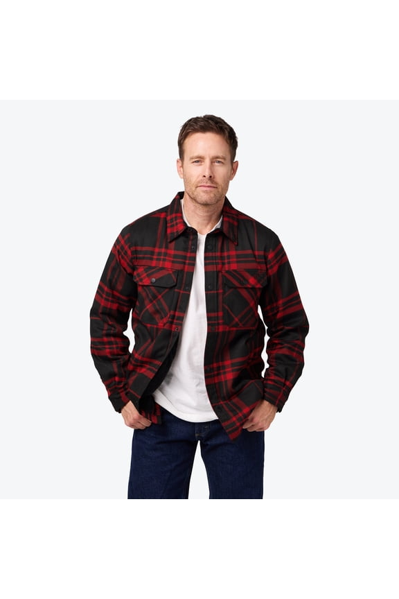 Heated Flannel Jacket Men's - Red