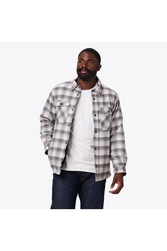 Heated Flannel Jacket Men's - Grey