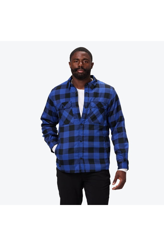 Heated Flannel Jacket Men's - Blue