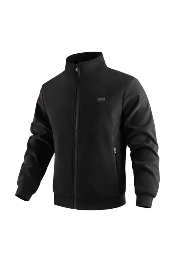 Heated Fleece Jackets with Full Zip Electric Heating Coat Rechargeable Winter Warm Coat Outewear for Hunting