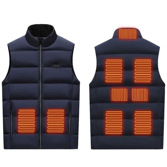 Heated Fleece Vest Winter Outdoor Fast Warm Up Heated Vest Usb Smart Warm Layer Cotton Padded Sleeveless Zip Up Jacket Regular Fit Ladies Vest
