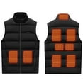 thumbnail image 1 of Heated Fleece Vest Winter Outdoor Fast Warm Up Heated Vest Usb Smart Warm Layer Cotton Padded Sleeveless Zip Up Jacket Regular Fit Womens Vest, 1 of 8