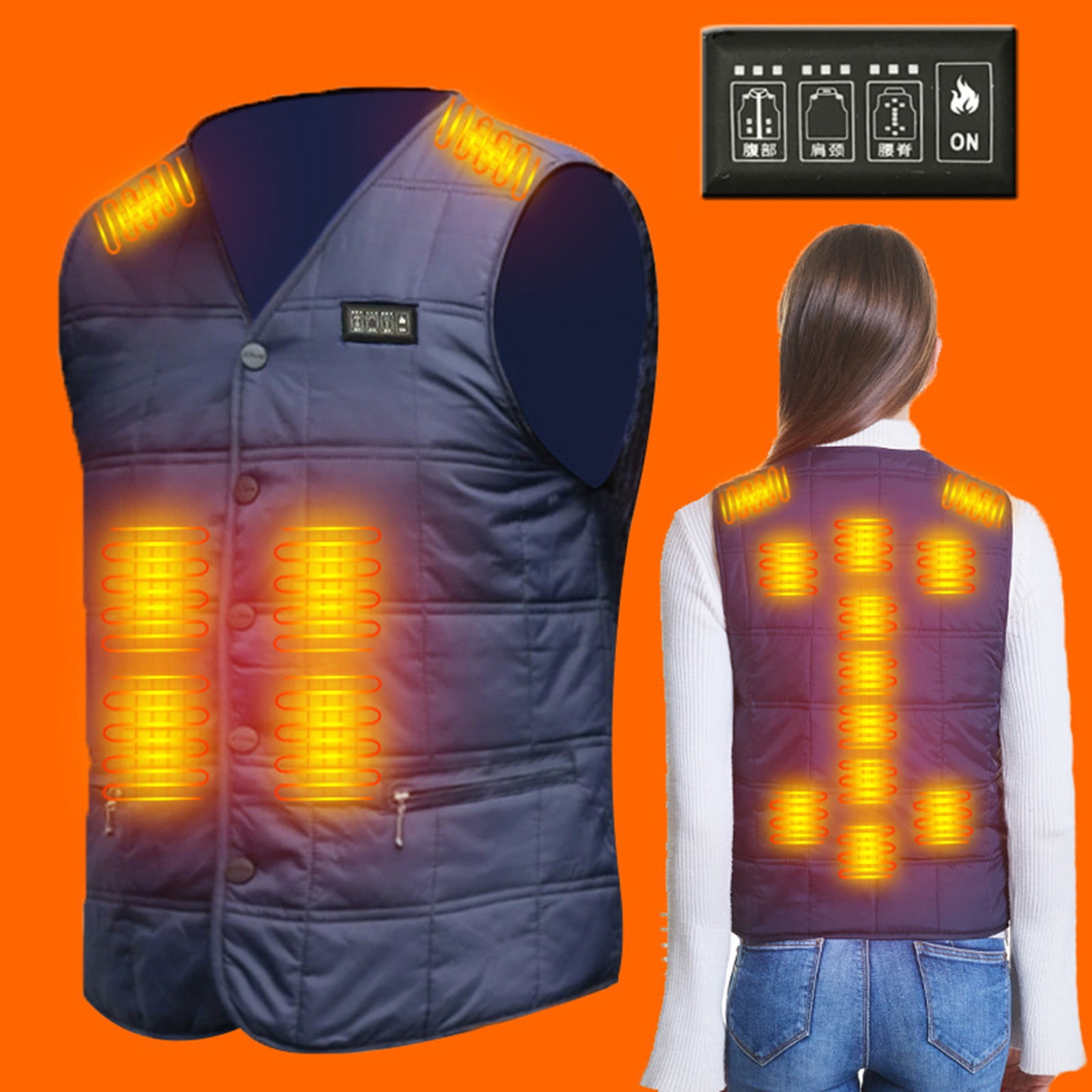 Heated Fleece Vest Women,Men Women with Battery Pack Included Lightweight Rechargeable Heating