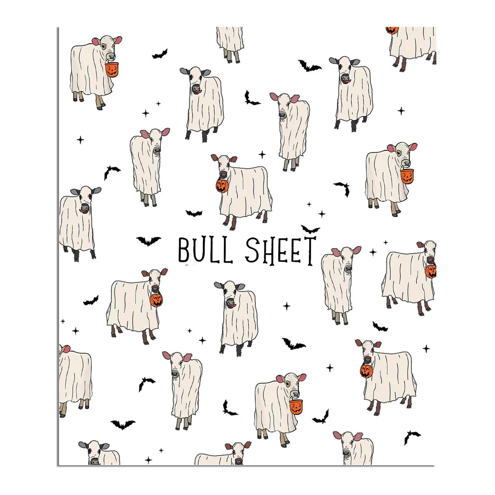 Heated Fuzzy Blanket Cow BULL SHEET Blanket 480GSM Blankets For Couch Sofa Bed Soft Lightweight