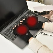 Heated Gloves Bmawag Smart USB Charge Winter Cold Protection Warmth Heating Plush Gloves Washable Temperature Adjusted with Button Winter Touchscreen Gloves for Adult on Clearance