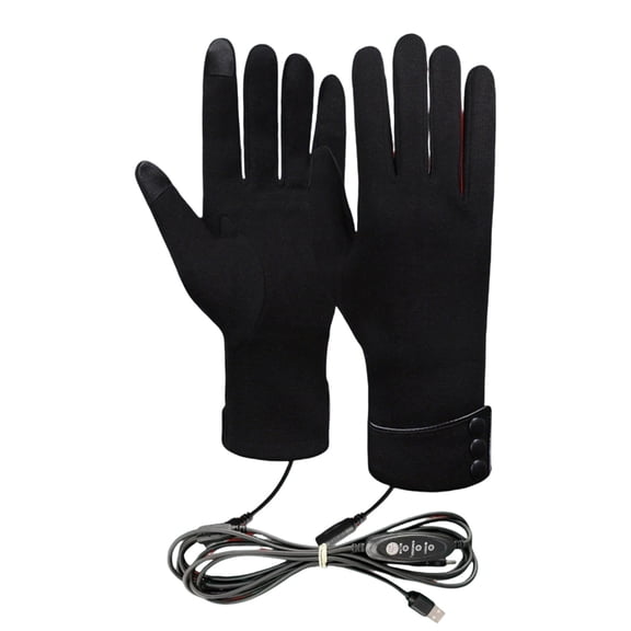 Heated Gloves, Electric Winter Gloves Waterproof Heating Gloves Warm Cold Weather for Outdoor Motorcycle Ski Cycling Running Black