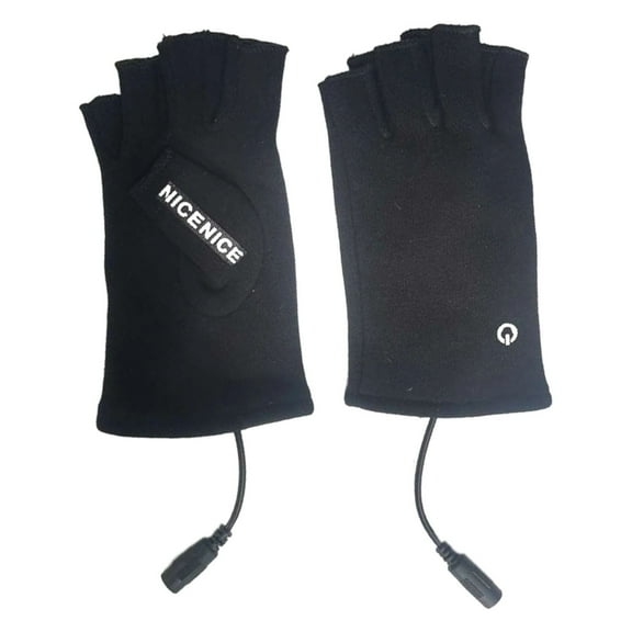 Heated Gloves Fingerless Usb Rechargeable with Touchscreen Feature, Instant Warmth Fleece Lined Hand Warmers for Winter Outdoor Work Cycling Skiing Cold Weather , 1 Pair of Usb Heated Gloves