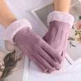 thumbnail image 1 of Heated Gloves Football Gloves Women's Warm Suede in Autumn and Winter Lovely Daily Warm Gloves Thickened in Winter Snow Gloves Flashlight Gloves Clearance Purple,One Size, 1 of 3