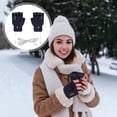 thumbnail image 1 of Heated Gloves for Men & Women, 5.91X4.33" Unisex USB Heated Fingerless Gloves, Rechargeable Heating Gloves with Flip Top Design, Warm Half Finger Mittens for Outdoor Work Typing Cycling Cold Weather, 1 of 5