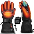 thumbnail image 1 of Heated Gloves for Men Women, 3200mAh Rechargeable Battery 3 Heating Touchscreen Electric Gloves Waterproof Windproof Heated Winter Gloves for Motorcycle Ski L, 1 of 5
