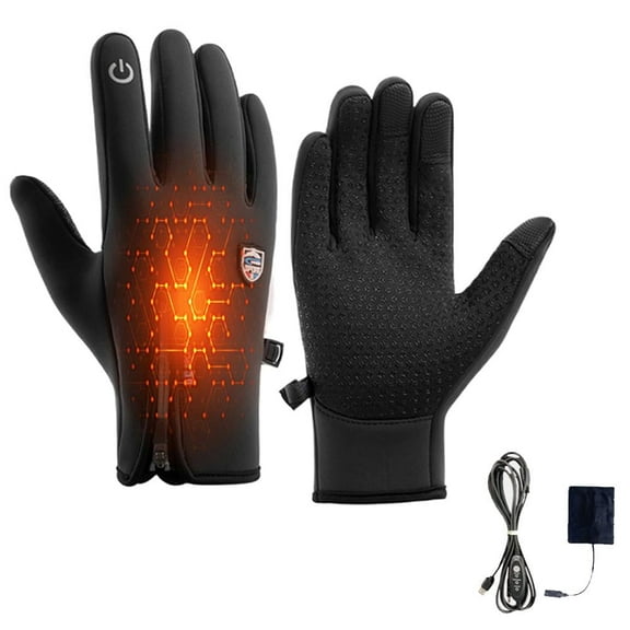 USB Heated Winter Gloves with Touchscreen Fingertips for Long-Lasting Cold Weather Warmth