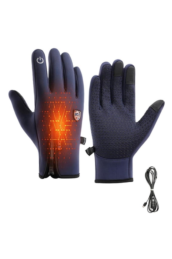 Heated Gloves for Men Women Winter Gloves for Cold Weather Work USB Electric Heating Glove with Touchscreen Fingers for Motorcycle Cycling Running Driving Fishing