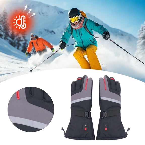 Heated Gloves, Rechargeable Heated Gloves Electric Heating Ski Gloves For Cold Weather Motorcycle Skiing Snowboarding Hiking Hunting Gifts