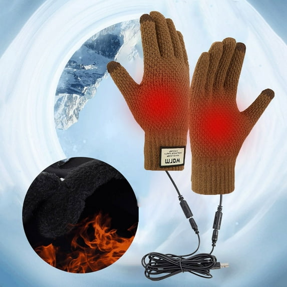 Heated Gloves, Rechargeable Heated Gloves for Men Women, Waterproof Electric Heating Ski Gloves with Touchscreen for Cold Weather Motorcycle Skiing Snowboarding Hiking Hunting Gifts(First gear)