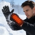 thumbnail image 1 of Heated Gloves, Rechargeable Heated Gloves for Men Women, Waterproof Electric Heating Ski Gloves with Touchscreen for Cold Weather Motorcycle Skiing Snowboarding Hiking Hunting Gifts (Black), 1 of 9