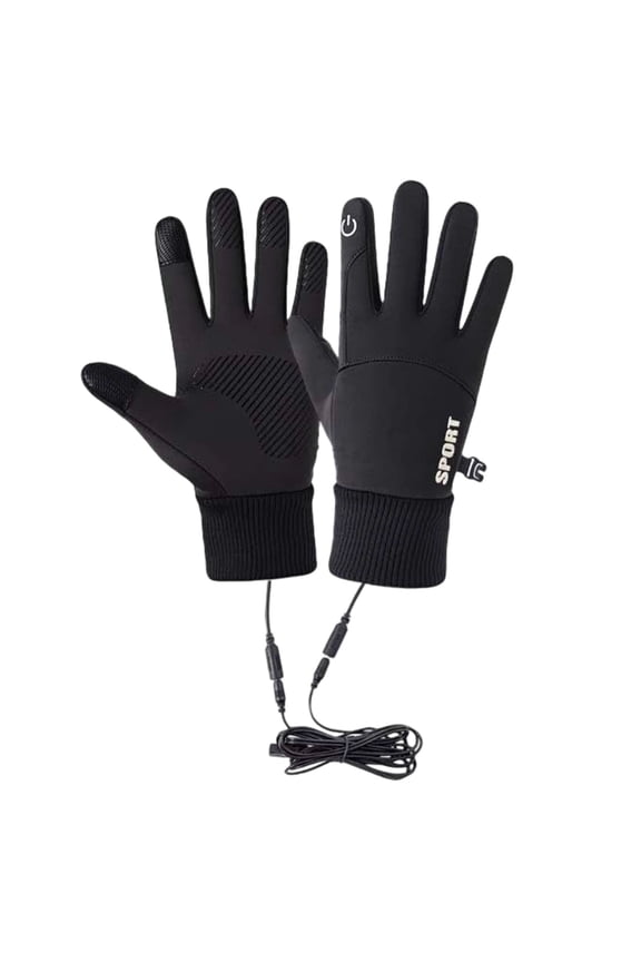 Heated Gloves,USB Heated Winter Gloves Touchscreen Waterproof Windproof Heating Gloves,Fast Heating Secure Grip Cold Weather Protection,for Driving Cycling Skiing Hiking Outdoor Workers-Dark Gray-L