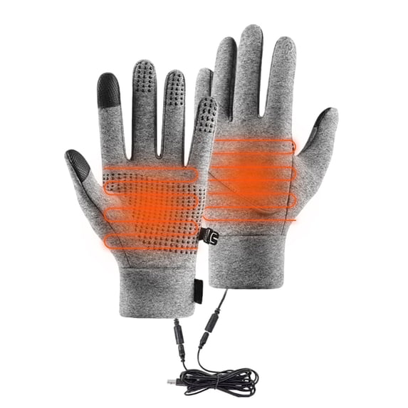 Heated Gloves USB for Men and Women, Waterproof Touchscreen Gloves, USB Rechargeable Winter Thermal Gloves for Driving, Cycling, Skiing, Hiking and Outdoor Activities